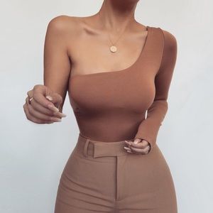 Zara Dark Tan Flared Pants